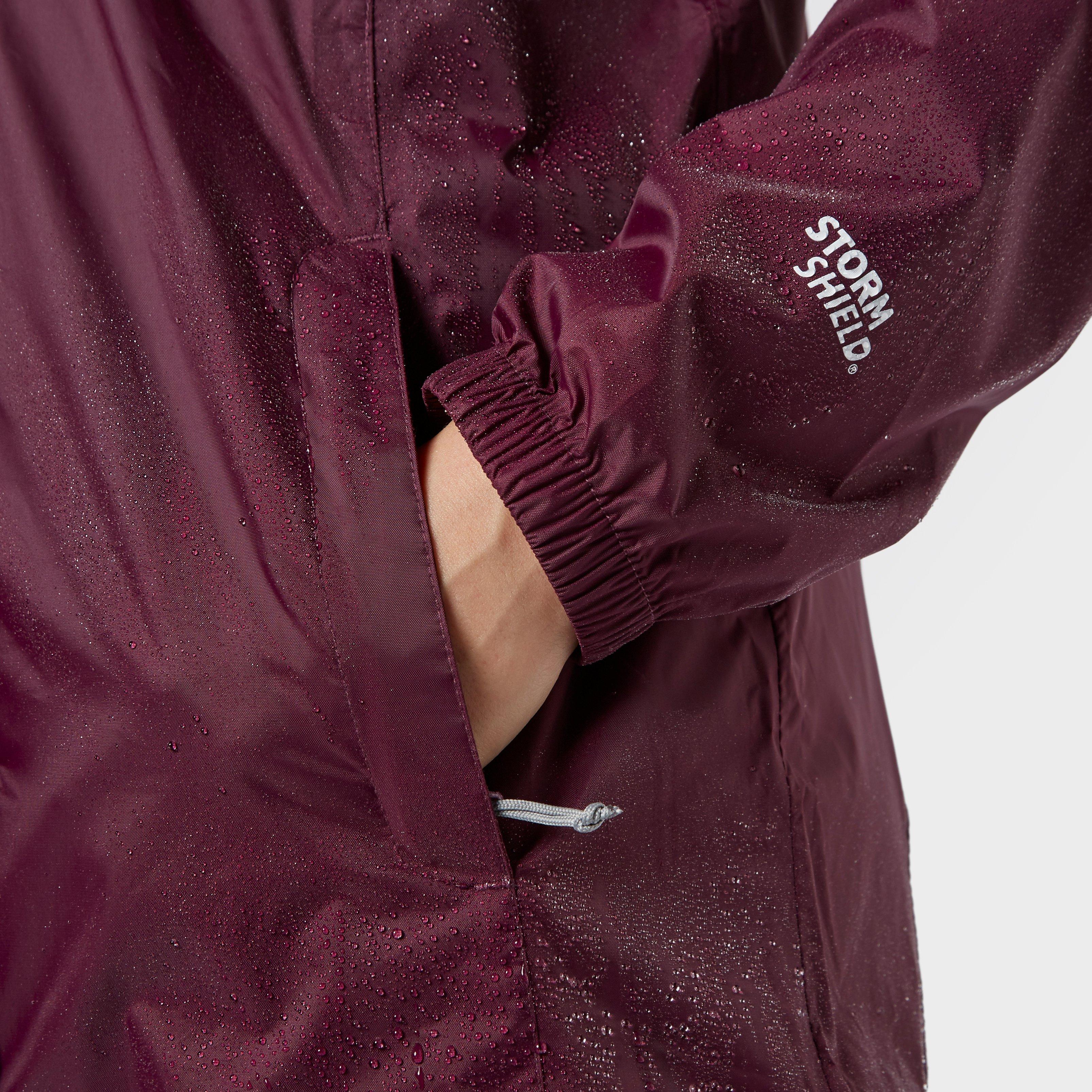 Womens Packable Hooded Jacket Plum - Image 4