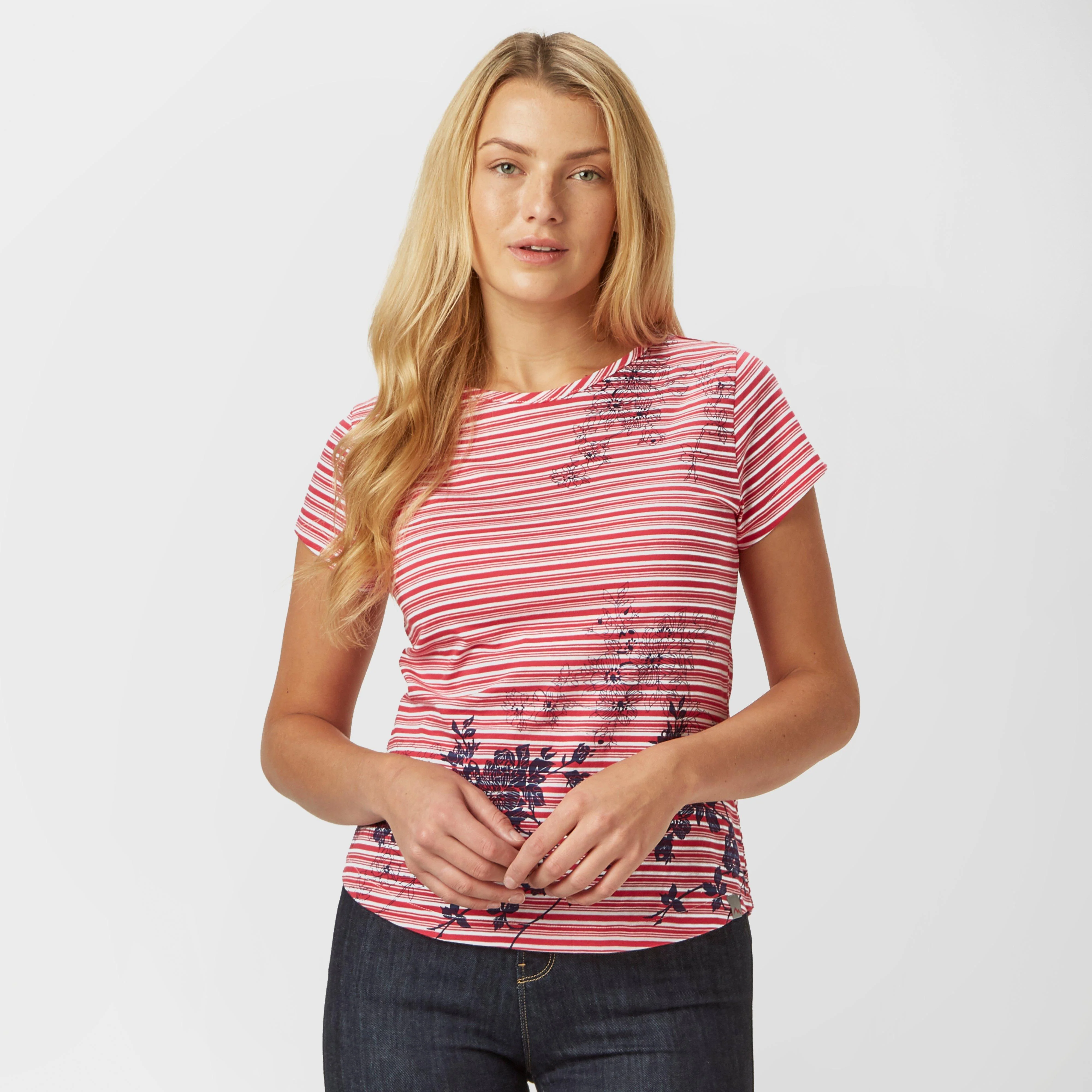 Women's Striped Floral T-Shirt