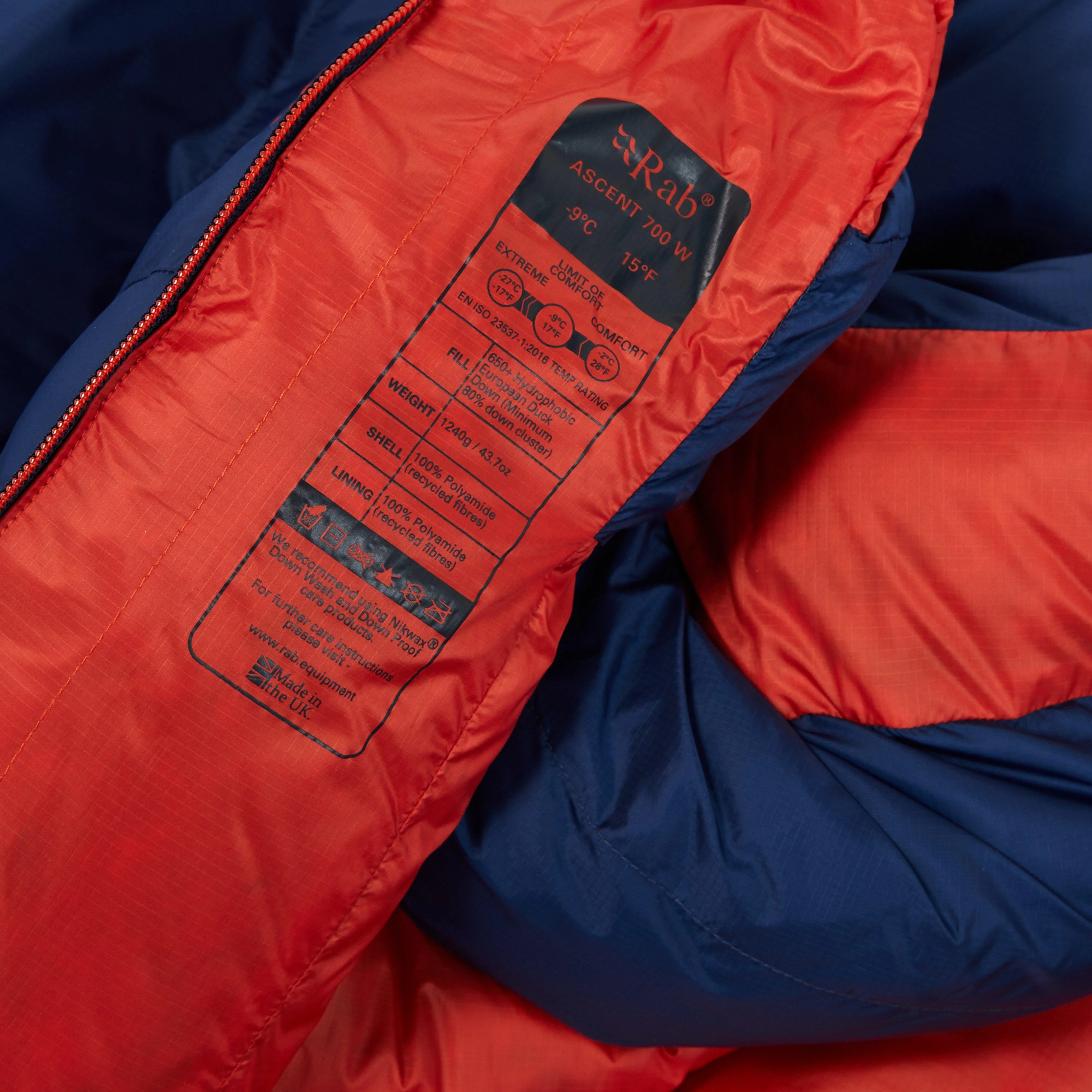 Ascent 700 Women's Down Sleeping Bag (Left Zip) - Image 7